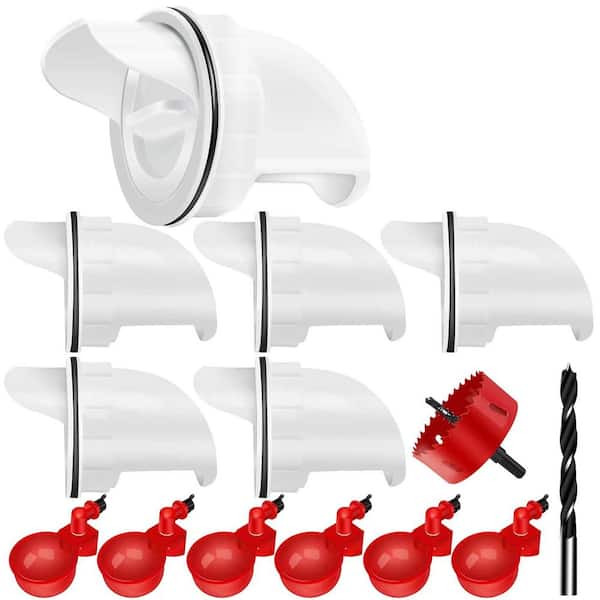 KIWDZFU Automatic Chicken Feeder Poultry Kit No Waste Gravity-Fed Design Weather-Proof DIY Installation Set Equipment