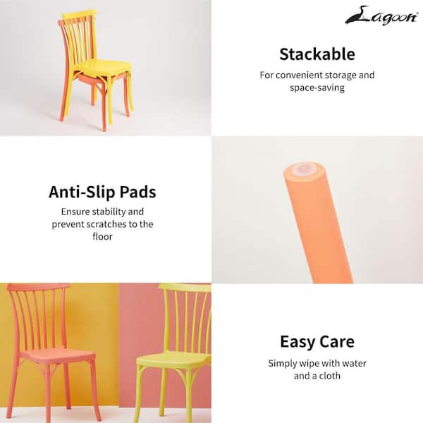 Stackable Rio White Dining Chair (Set of 2)