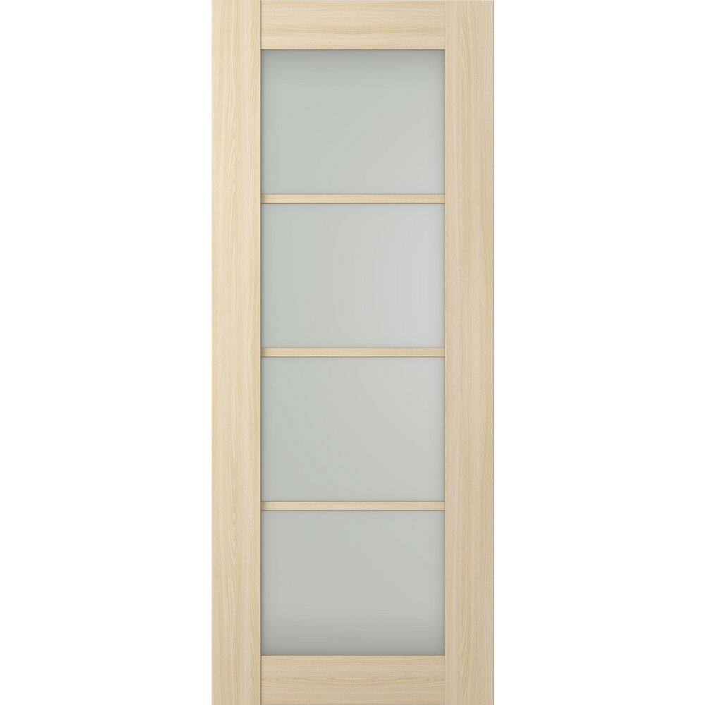 Avon 4 Lite N 24 in. х 84 in. No Bore 4-Lite Frosted Glass Loire Ash Solid Composite Core Wood Interior Door Slab price history on PriceWatchPro