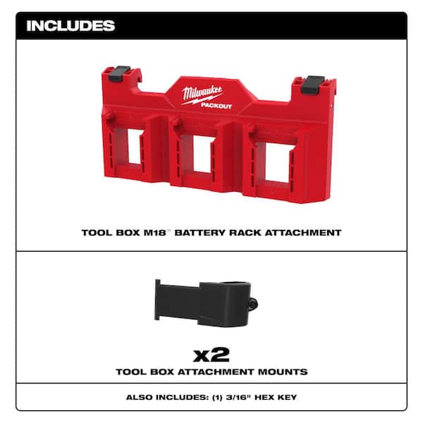 Milwaukee PACKOUT Tool Box Rack Attachment Mount