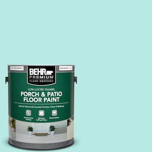 1 gal. #P450-2 Tahitian Breeze Low-Lustre Enamel Interior/Exterior Porch and Patio Floor Paint