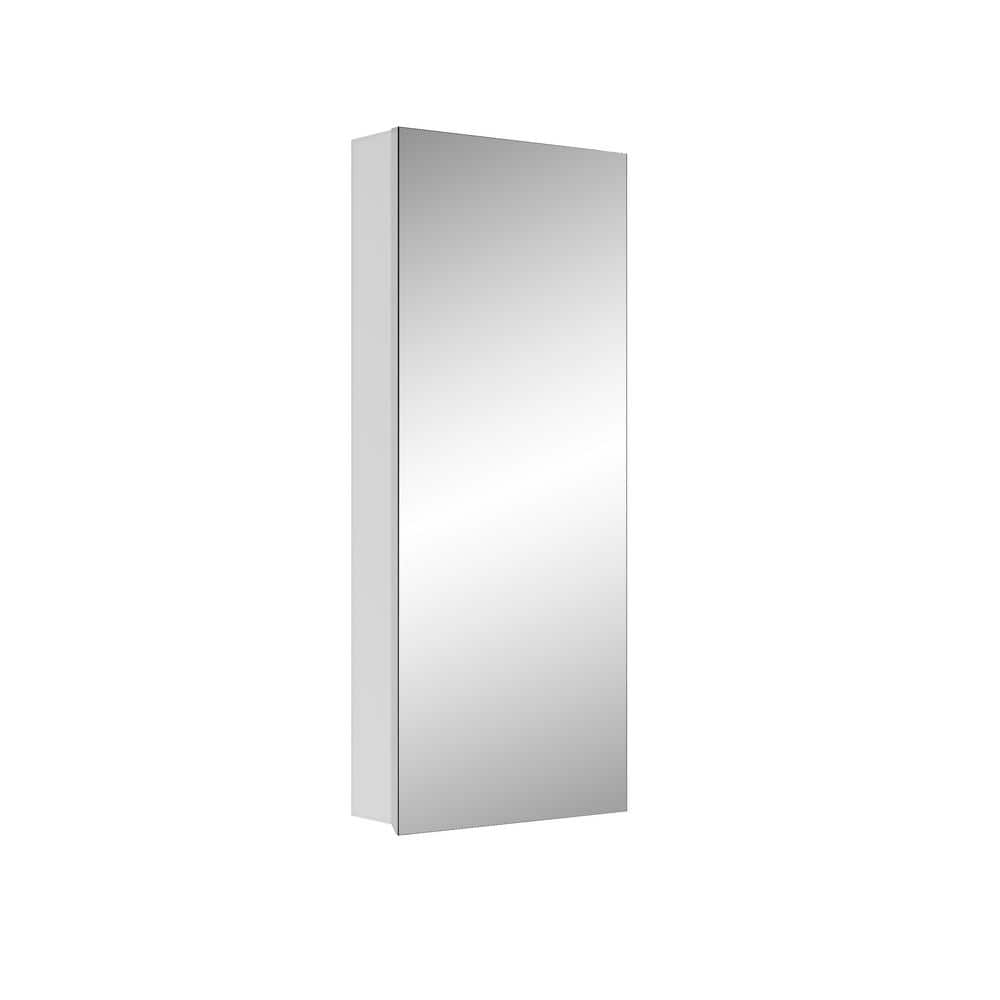 15 in. W x 36 in. H Rectangular Wood Medicine Cabinet with Mirror, Single-D
