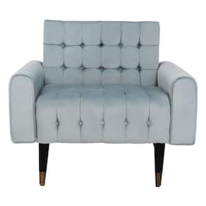 Amaris Blue/Black Upholstered Arm Chair