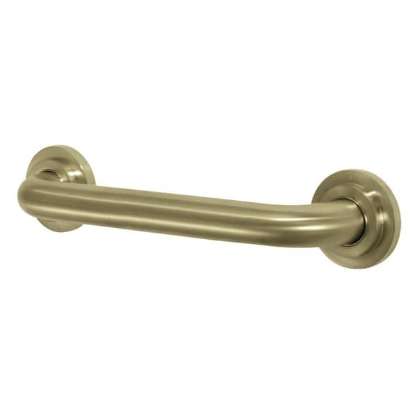 Kingston Brass Manhattan 12 in. x 1-1/4 in. Grab Bar in Brushed Brass