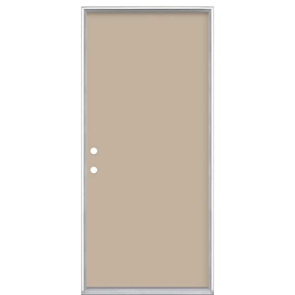 36 in. x 80 in. Flush Right-Hand Inswing Canyon View Painted Steel Prehung Front Exterior Door No Brickmold