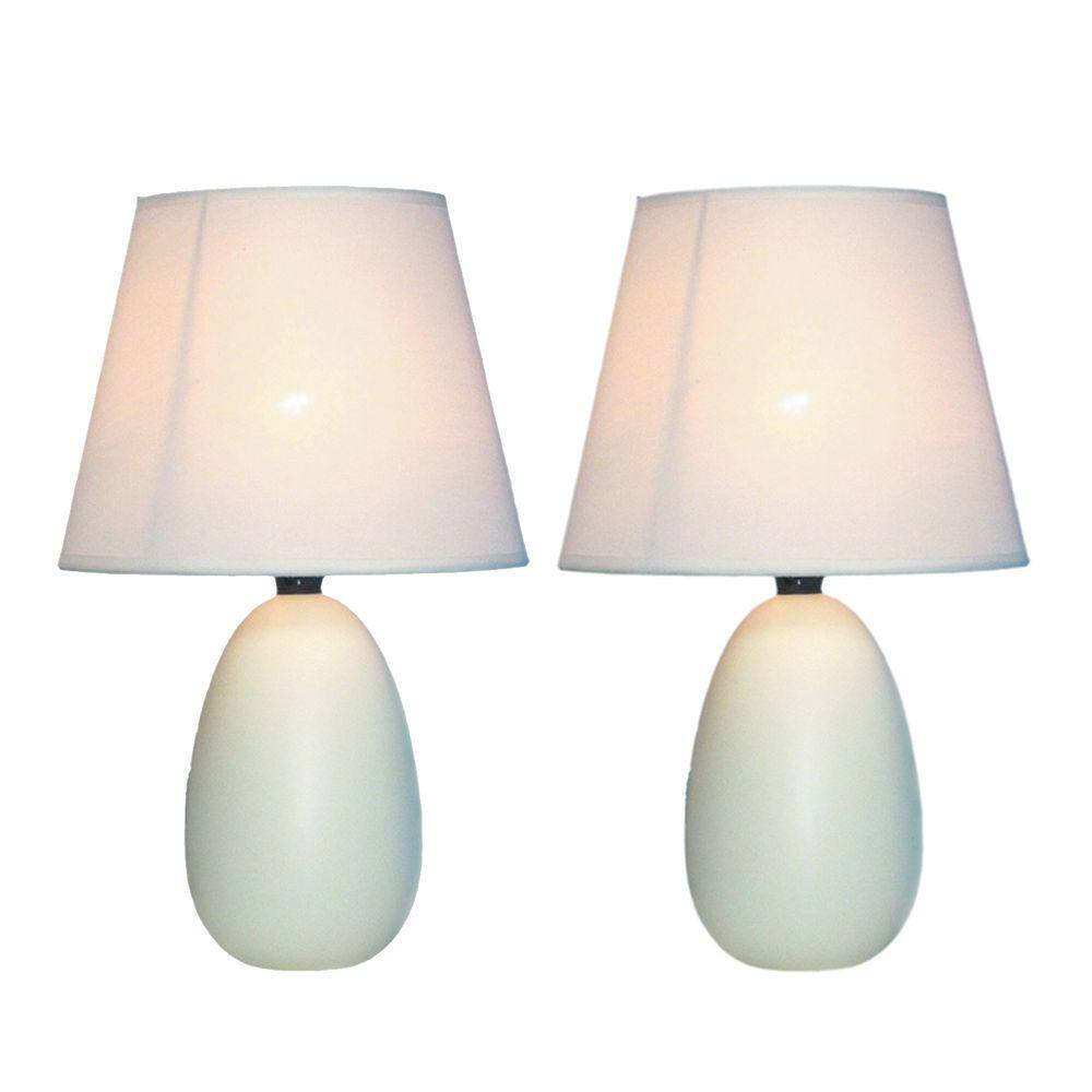 simple designs blue mini egg oval ceramic table lamp