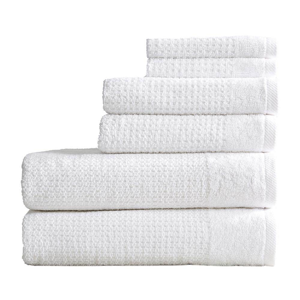 FRESHFOLDS 6-Piece Beige 100% Cotton Ultra-Absorbent Reversible