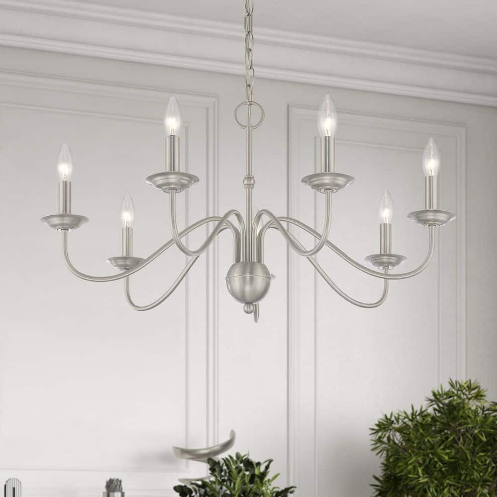 Riverview 7-Light Brushed Nickel Chandelier price history on PriceWatchPro