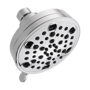5-Spray Patterns 1.75 GPM 4.19 in. Wall Mount Fixed Shower Head with H2Okinetic in Chrome