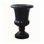 20 in. x 29 in. Cast Stone Fiberglass Double Bulbous Urn in Aged Charcoal