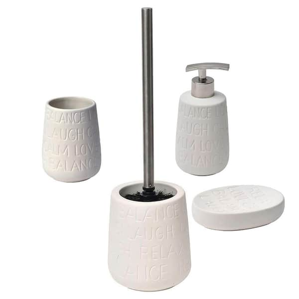 4pc Toilet Sink Shower Bathroom Scrub Brush Set Household Clean Supply