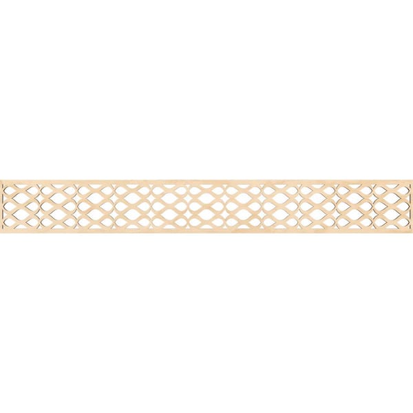 Ekena Millwork Somerset Fretwork 0.25 in. D x 46.5 in. W x 6 in. L Birch Wood Panel Moulding
