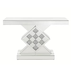 48 LV Console Table - Mirrored & Faux Diamonds
