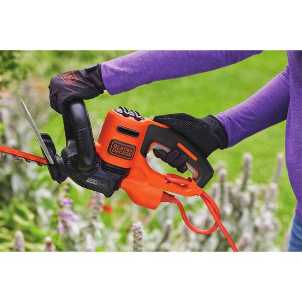 BLACK+DECKER BEHTS400 22-Inch Hedge Trimmer - 4.0 Amp Corded Electric With Sawblade Feature
