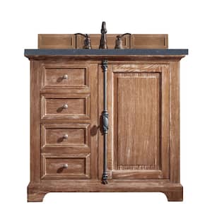 Providence 36 in. W x 23.5 in.D x 34.3 in. H Single Bath Vanity in Driftwood with Quartz Top in Charcoal Soapstone