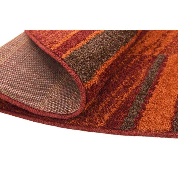 Unique Loom Autumn Foilage Terracotta 8' 0 x 8' 0 Round Rug