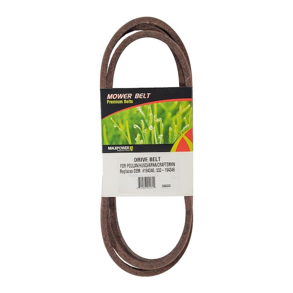 MaxPower Traction Drive Belt for Craftsman, Husqvarna, Poulan Mowers Replaces OEM #'s 194346 and 532194346