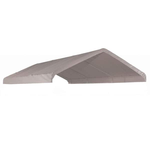 ShelterLogic 10 ft. W x 20 ft. D Max AP Canopy Replacement Cover in White with 100% Waterproof, UV-Resistant Fabric