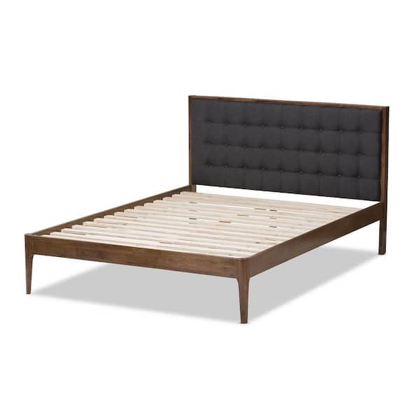 Baxton Studio Jupiter Dark Gray Queen Platform Bed 28862 7623 HD