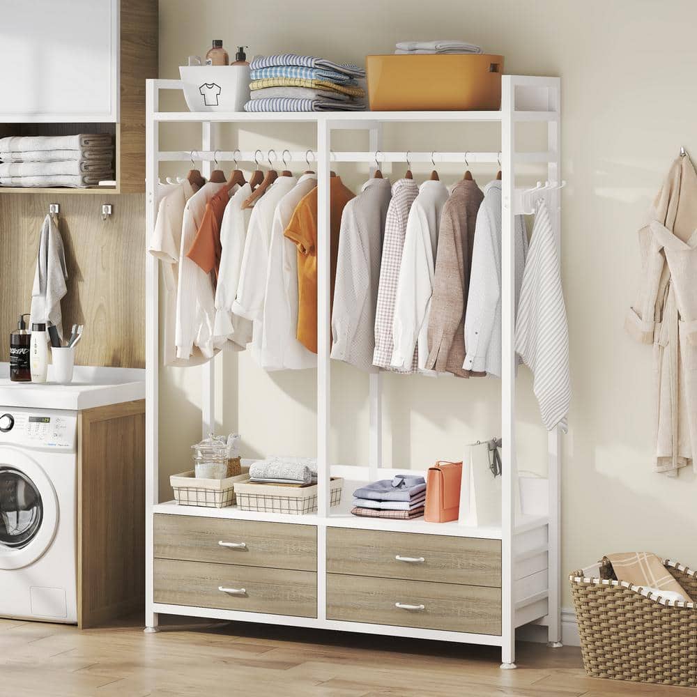 TRIBESIGNS WAY TO ORIGIN Billie White Wood 47.2 in. Armoire