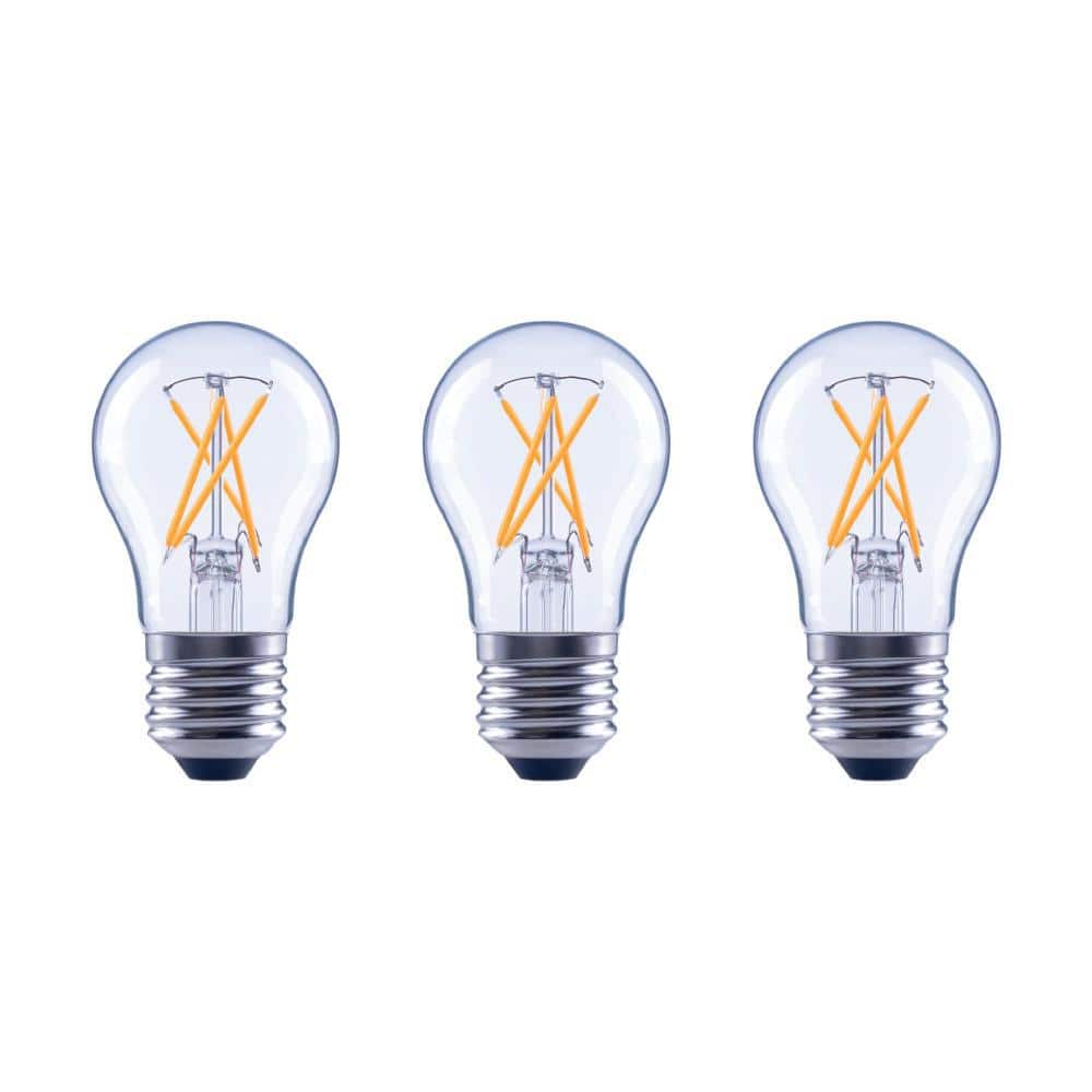 40-Watt Equivalent A15 Dimmable ENERGY STAR Clear Glass Filament Vintage Edison LED Light Bulb Bright White (3-Pack) price history on PriceWatchPro