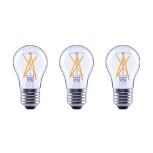 40-Watt Equivalent A15 Dimmable ENERGY STAR Clear Glass Filament Vintage Edison LED Light Bulb Bright White (3-Pack)