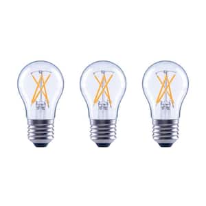 40-Watt Equivalent A15 Dimmable ENERGY STAR Clear Glass Decorative Filament Vintage LED Light Bulb Soft White (3-Pack)
