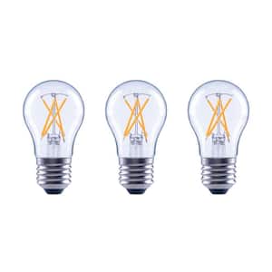 40-Watt Equivalent A15 Dimmable ENERGY STAR Clear Glass Decorative Filament Vintage LED Light Bulb Soft White (3-Pack)