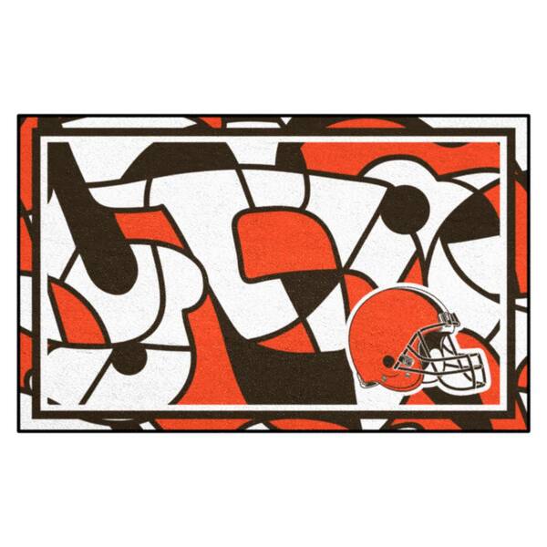 FANMATS Cleveland Browns Brown 4 ft. x 6 ft. Plush Area Rug 36163 - The  Home Depot