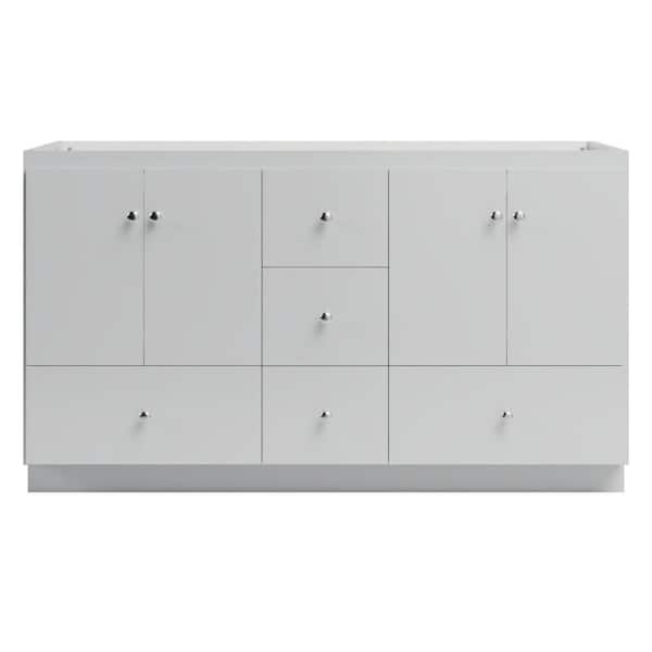Simplicity by Strasser Slab 60 in. W x 21 in. D x 34.5 in. H Bath Vanity Cabinet without Top in Dewy Morning