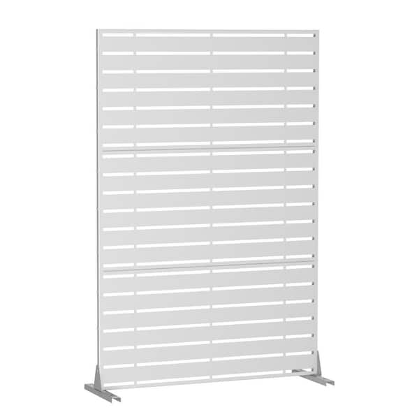 Dovelina 72 in. Adam Metal Outdoor Garden Fence Privacy Screen Garden Screen Panels in White