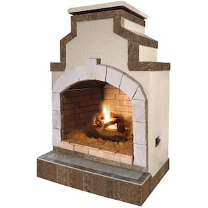 48 in. Propane Gas Outdoor Fireplace in Porcelain Tile