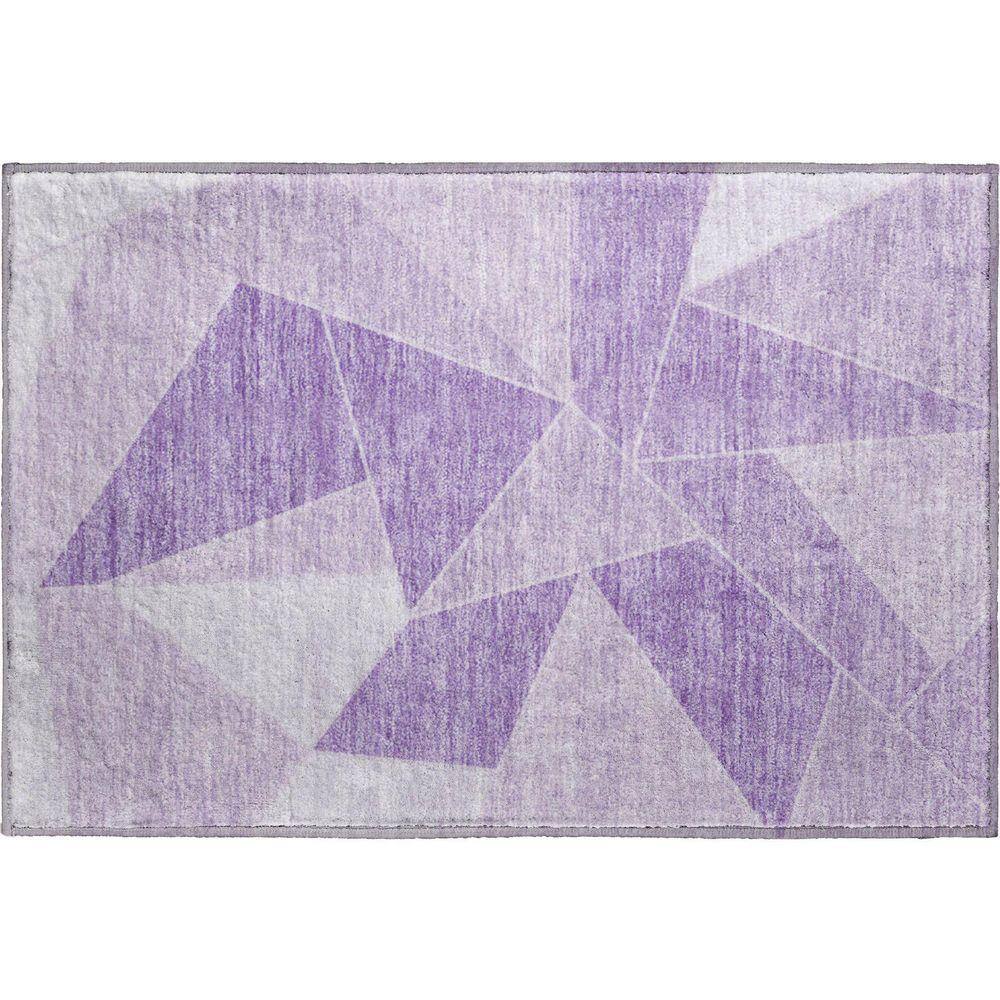 Lilac Rugs Pattern Addison Rugs Mayfield Premium Machine Washable Indoor/Outdoor Geometric ...