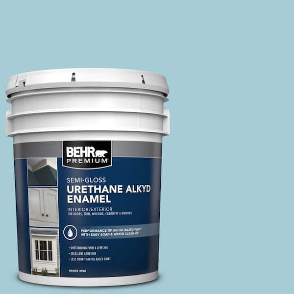 BEHR PREMIUM 5 gal. #S460-2 Drip Urethane Alkyd Semi-Gloss Enamel Interior/Exterior Paint