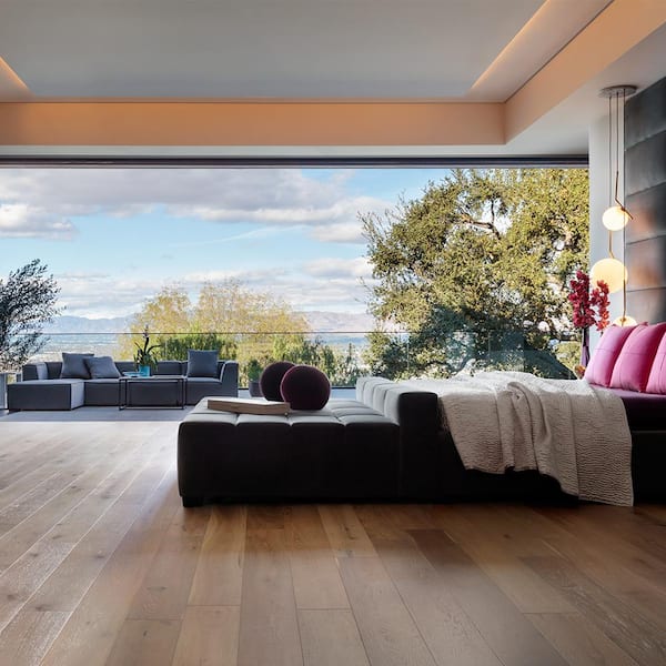 Belmont French Oak 3/8 in. T x 6.5 in. W Click Lock Wire Brushed Engineered Hardwood Flooring (23.6 sq. ft./case)