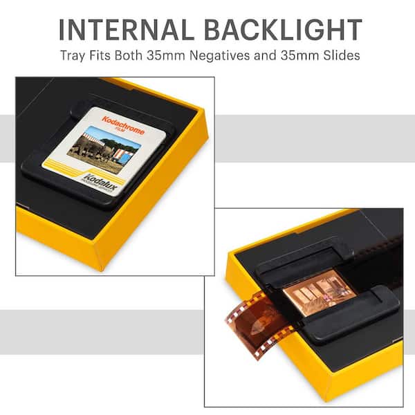 Kodak Mobile Film Scanner - Cardboard Platform and Eco-Friendly Toy LED  Backlight RODFSFM2 - The Home Depot