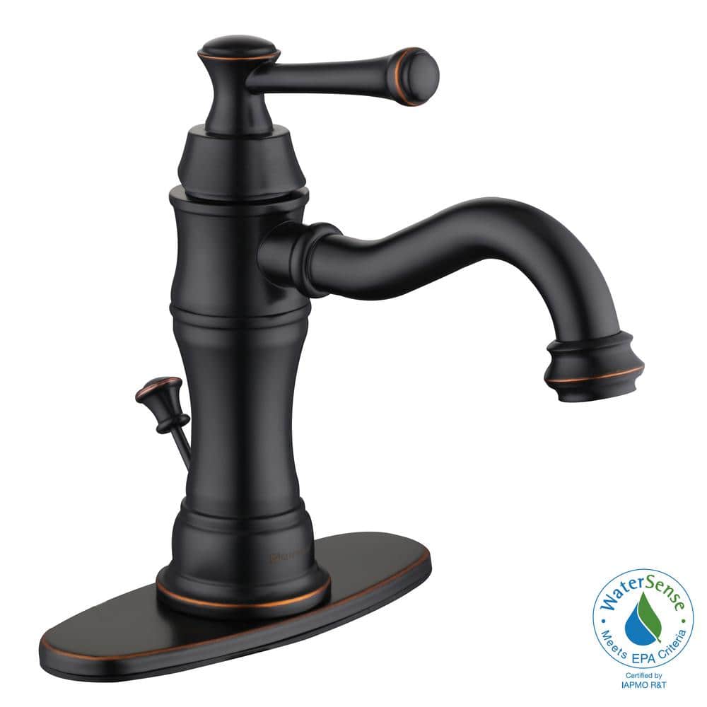 Glacier Bay Warnick Single Hole SingleHandle Bathroom Faucet in Bronze HD67870W6027D The