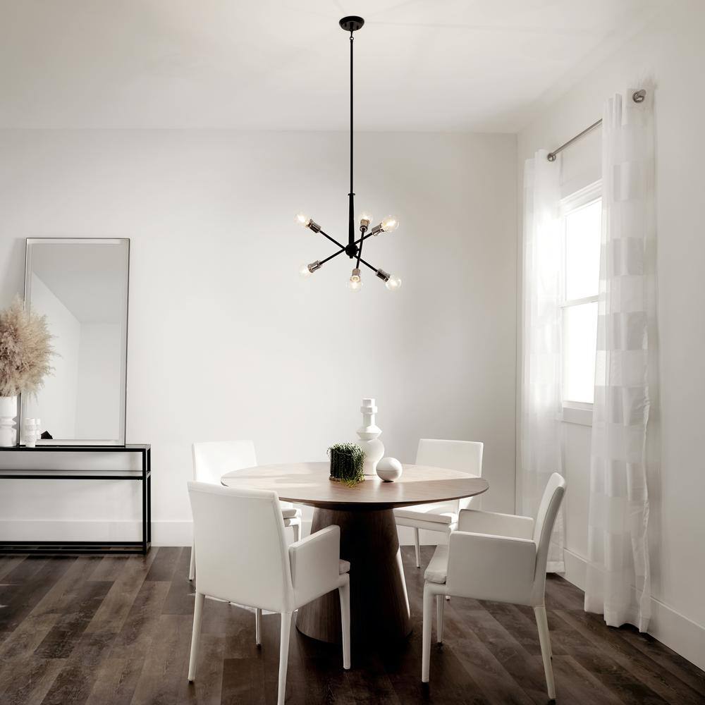 Black Sputnik 20" Modern Ceiling Chandelier