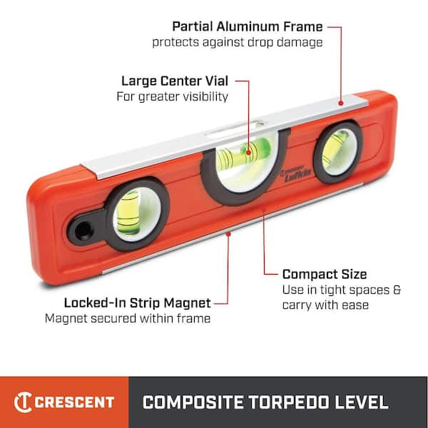 9 in. Composite Magnetic Torpedo Level