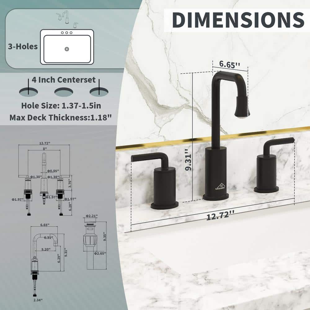 Matte Black Stainless Steel LED Bathroom Faucet with Temperature Display