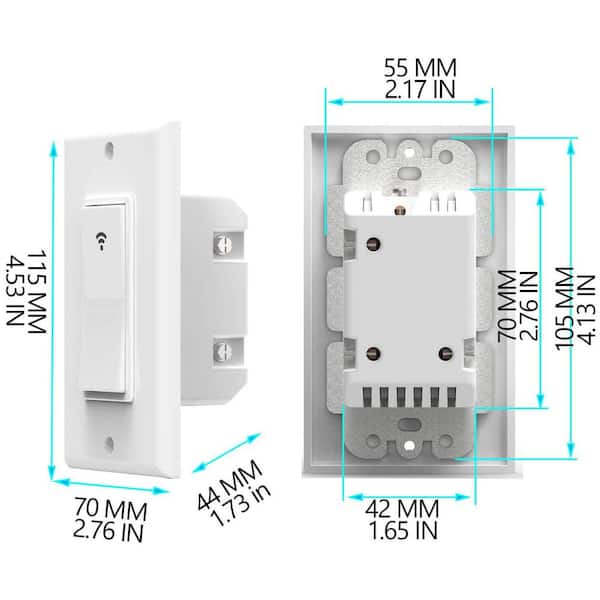 Woods 8-Amp Indoor Plug-In Wireless Wall Switch Light Control, White  59773WD - The Home Depot