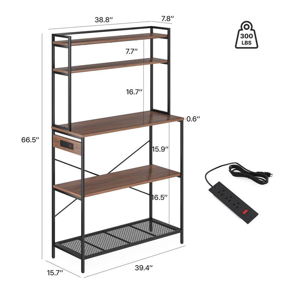 Dimension diagram of the shelving unit.