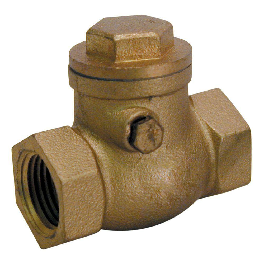 Everbilt 3/4 in. Brass FPT Swing Check Valve 101004NL The Home Depot