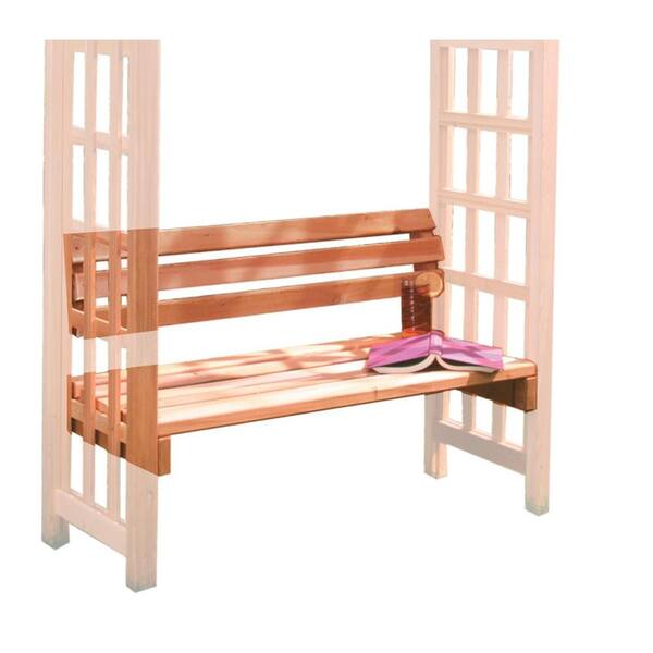 Arboria 12 in. x 42 in. Outside Cedar Arbor Bench (Seat Only)
