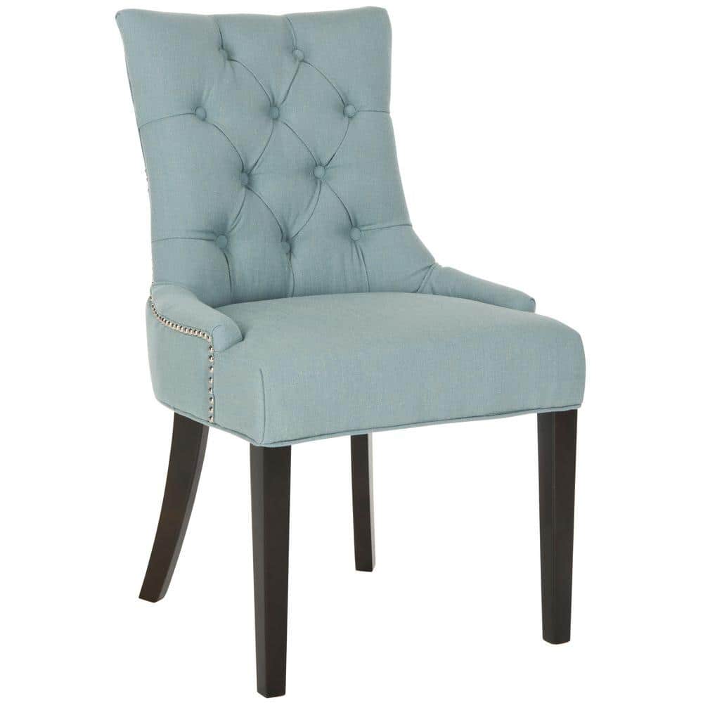 Elegant Sky Blue Linen Upholstered Parsons Side Chair