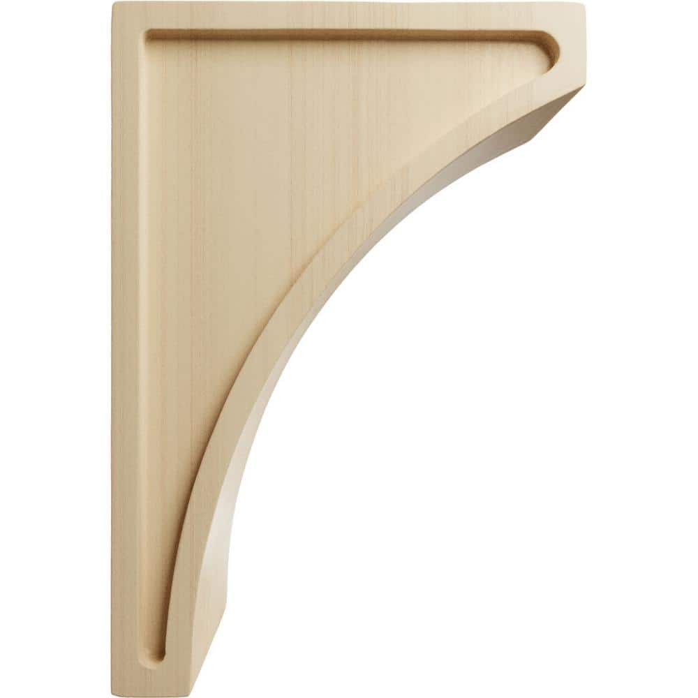 Medium Unfinished Rubberwood Corbel, 3" x 5.5" x 8"