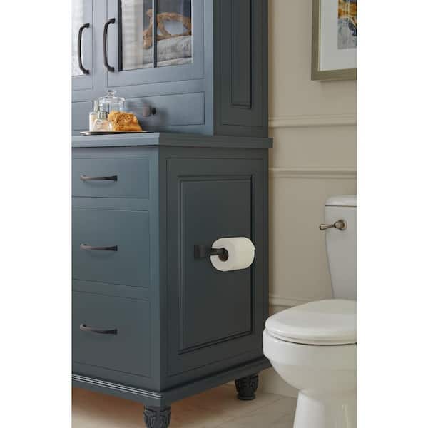 Revitalize 7-7/8 in. (200 mm) L Single Post Toilet Paper Holder in Matte Black