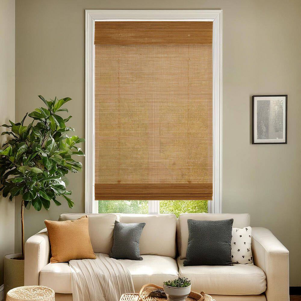 Light-Filtering Cordless Bottom-Up Mesh Natural Bamboo Window Shade 62.5 in. W x 60 in. L price history on PriceWatchPro