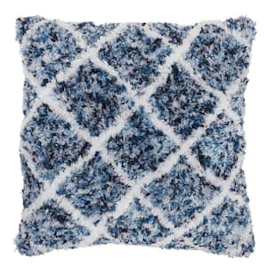Lifestyles Navy 24 in. x 24 in. Throw Pillow