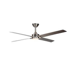 Clarksville 52 in. Integrated LED Indoor Brushed Nickel Ceiling Fan with Light Kit and Remote Control